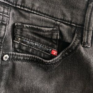 Diesel Ramys Black Denim Boot Flare Stretch Jeans
